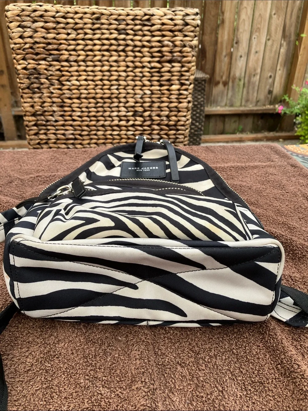 Marc Jacobs Zebra Print Biker Backpack